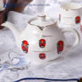 Unique Design chinese Facial Makeup Antique Bone China Tea Set